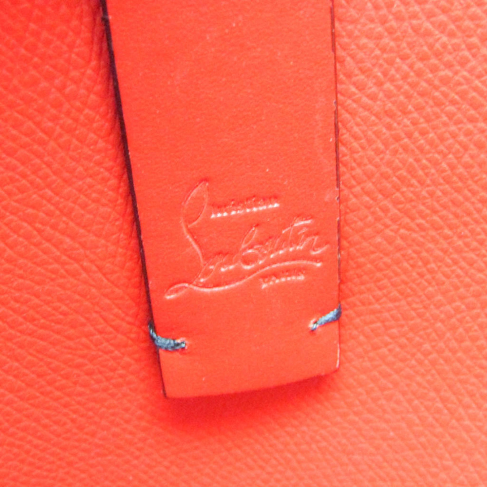 CHRISTIAN LOUBOUTIN Leather Handbag Shoulder Bag Black Red Color - Picture 10 of 12